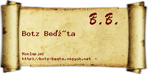 Botz Beáta névjegykártya